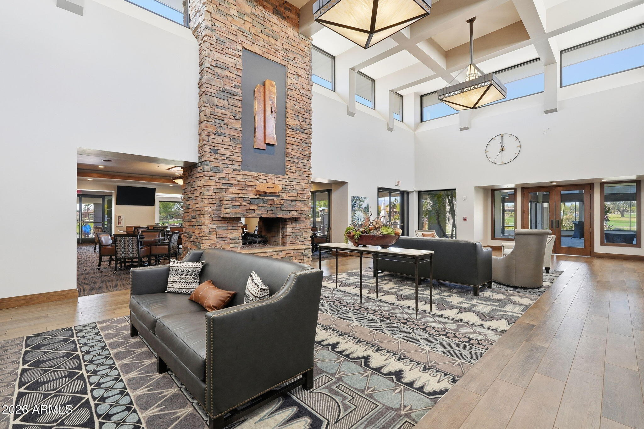 18809 East Avenida Del Ray Rio Verde, AZ 85263 - Photo 33 of 48 a living room with furniture and a fireplace