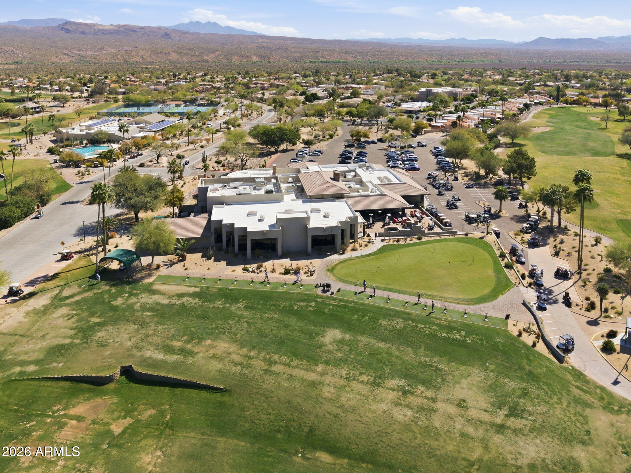 18809 East Avenida Del Ray Rio Verde, AZ 85263 - Photo 34 of 48 an aerial view of residential houses with outdoor space
