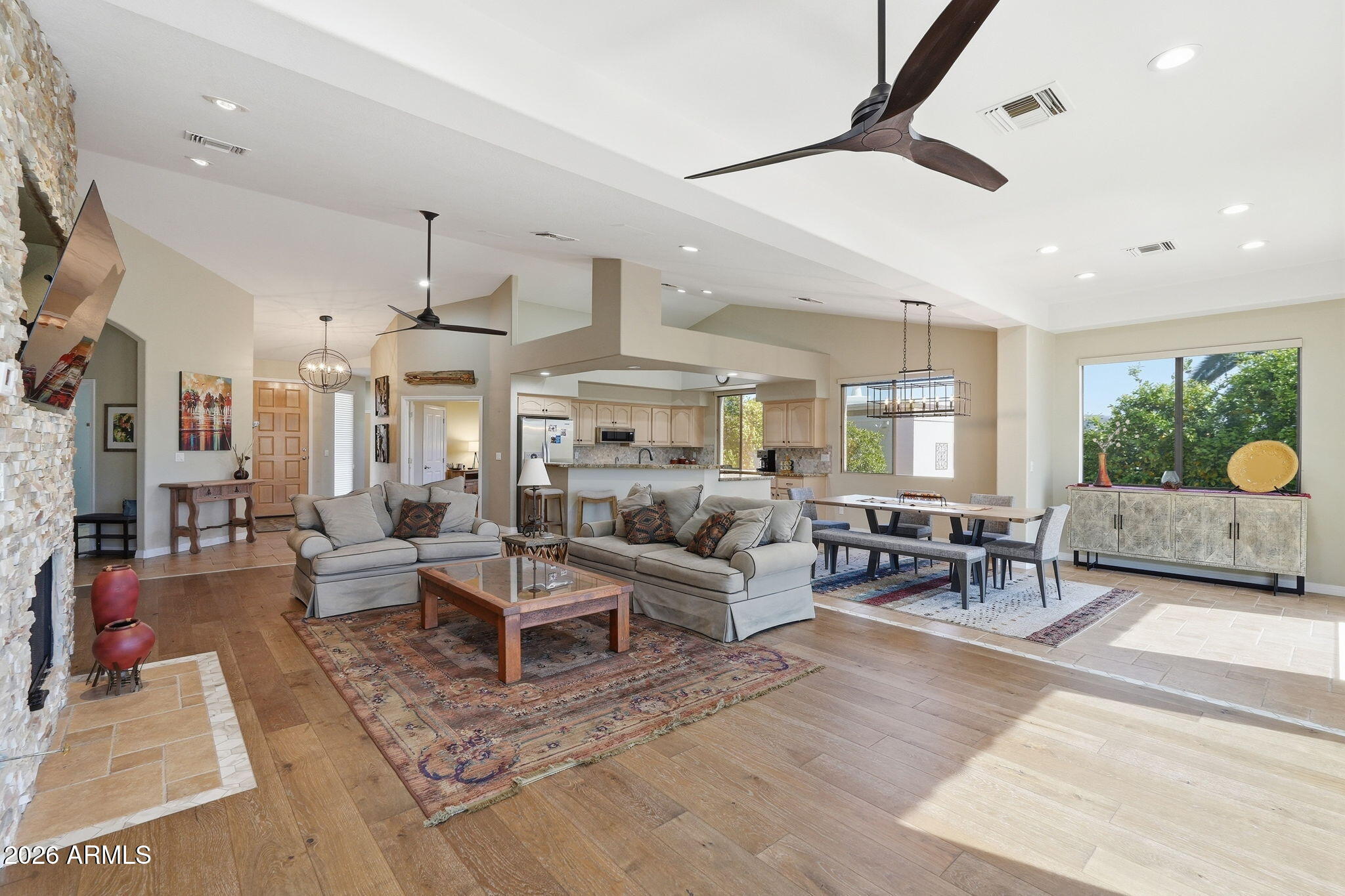 18809 East Avenida Del Ray Rio Verde, AZ 85263 - Photo 4 of 48 a living room with lots of furniture and a large window