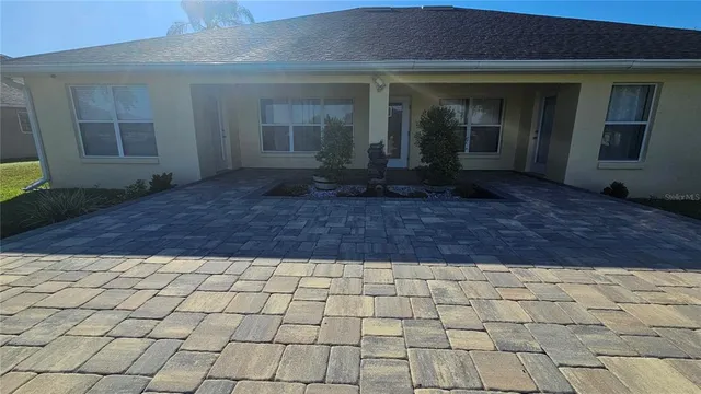 a view of a house with a space