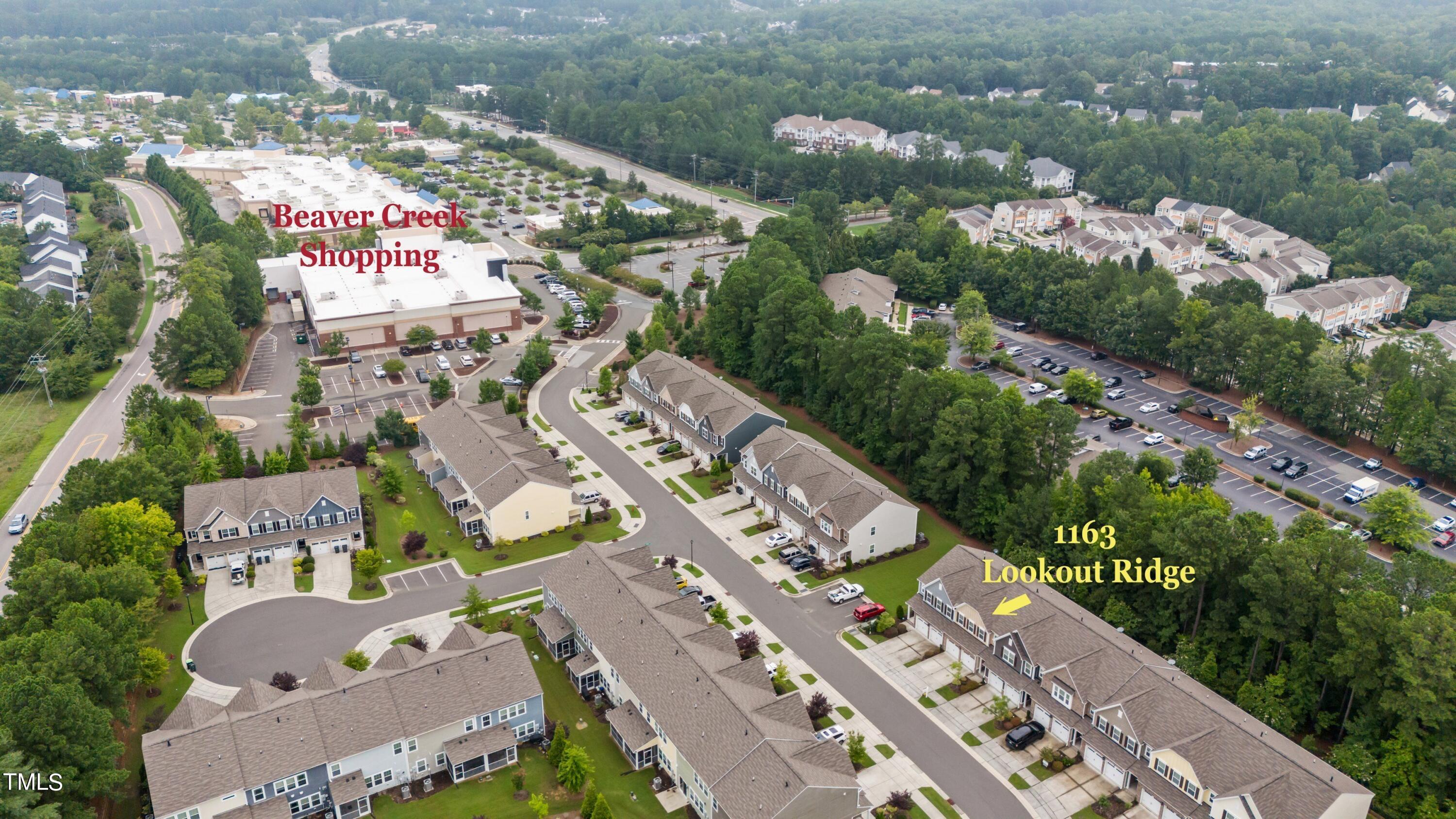 1163 Lookout Ridge Road Apex, NC 27502 - Photo 26 of 28 arial with labels