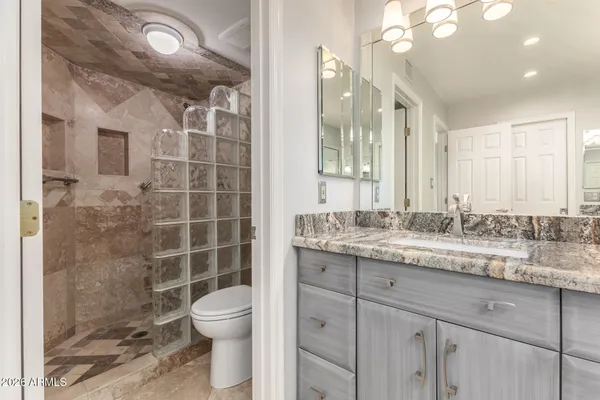 a view of empty room with windows