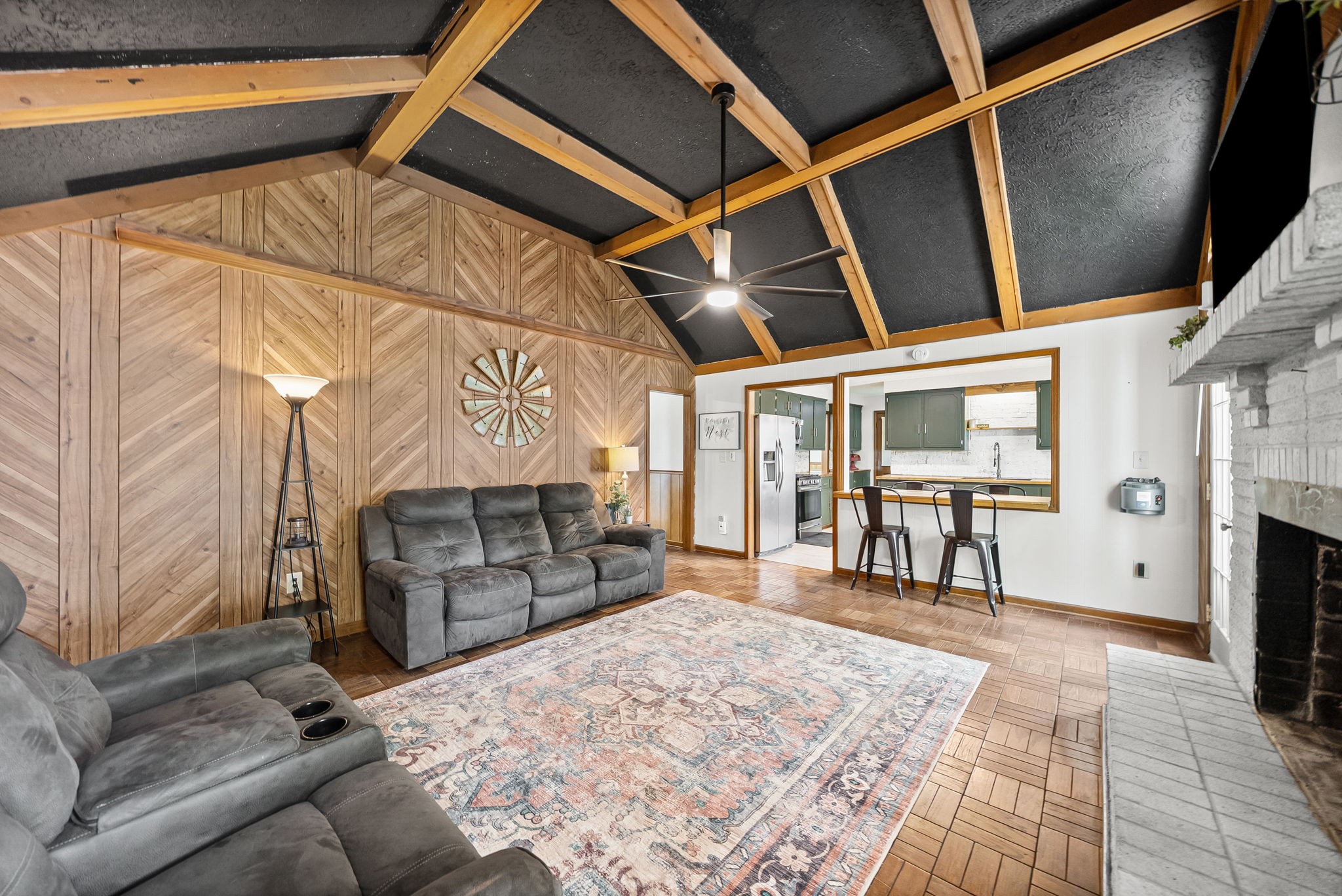 3801 Allegre Road Elkton, KY 42220 - Photo 6 of 36 a view of a couches with wooden roof and stairs