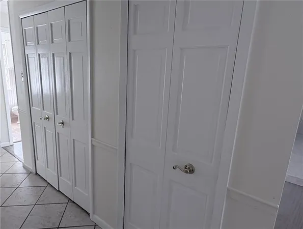 a view of a closet area