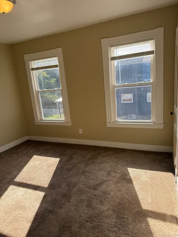 an empty room with a window