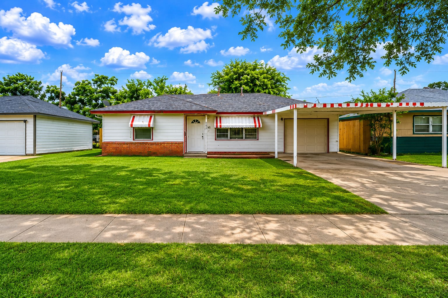 415 Gober Street Houston, TX 77017 - Photo 1 of 12 a front view of house with yard and green space