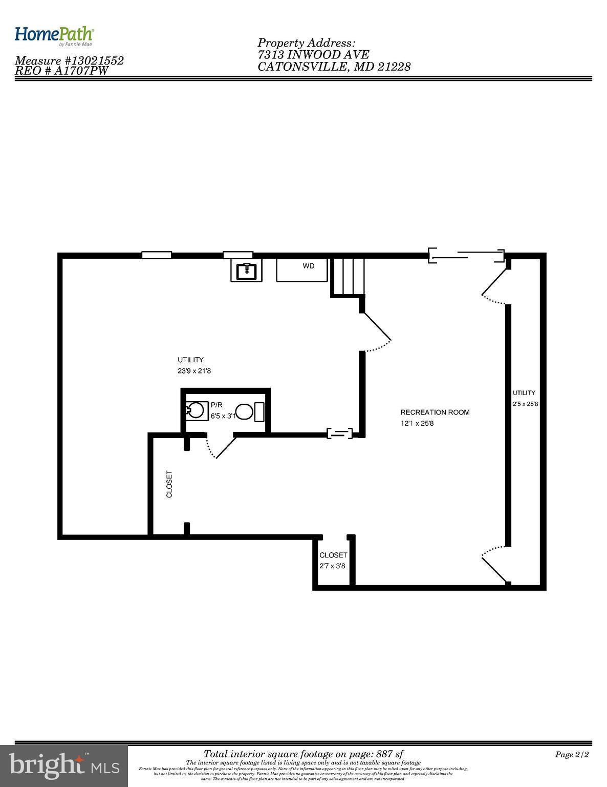 7313 Inwood Avenue Baltimore, MD 21228 - Photo 27 of 27 Floor Plan