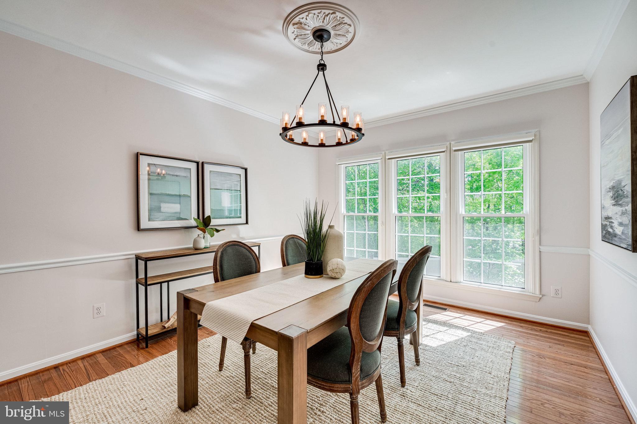 7829 Gambrill Woods Way Springfield, VA 22153 - Photo 13 of 57 Dining Room w/ Triple Windows