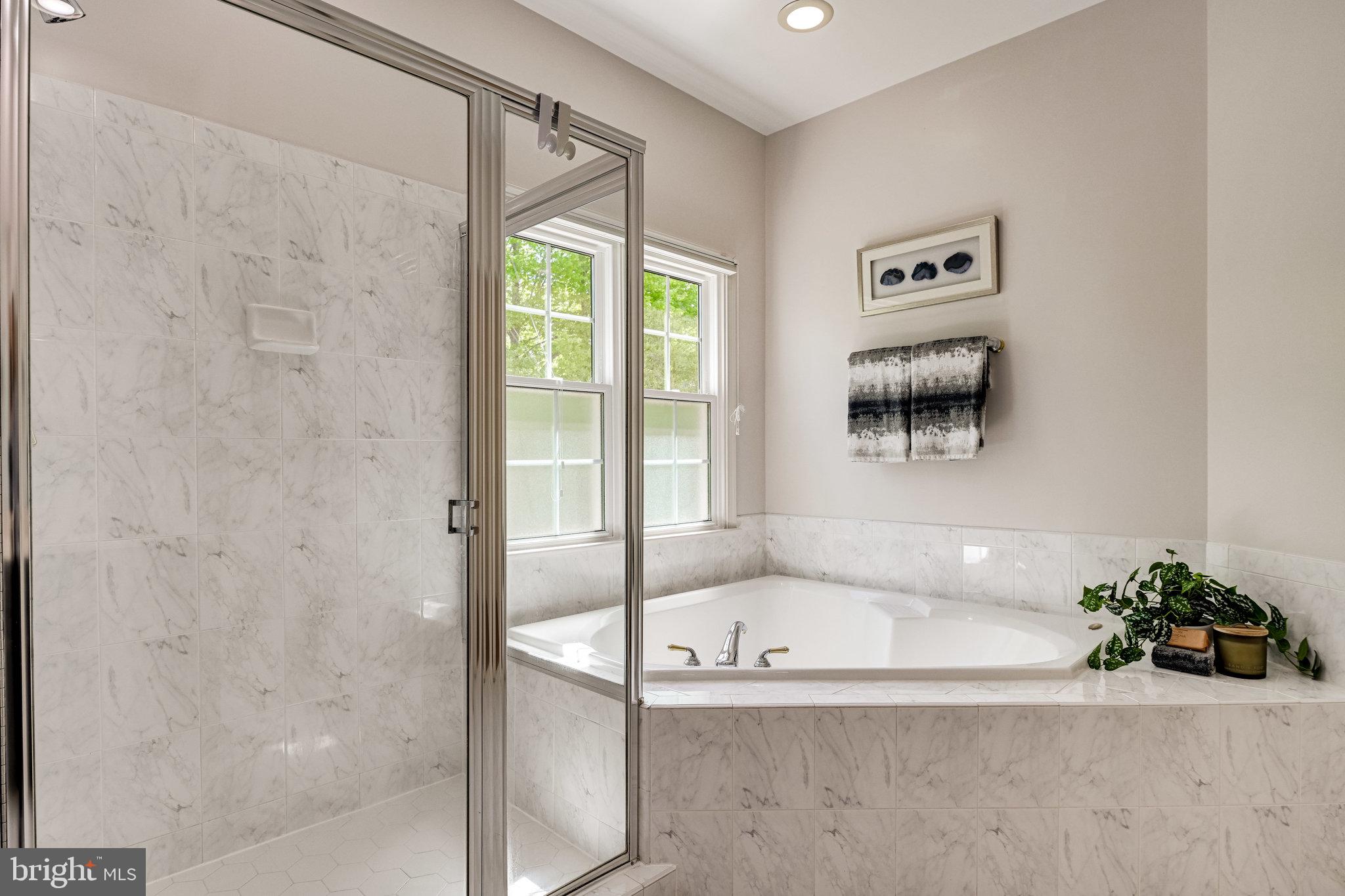 7829 Gambrill Woods Way Springfield, VA 22153 - Photo 36 of 57 Primary Bath w/ Separate Soaking Tub & Shower