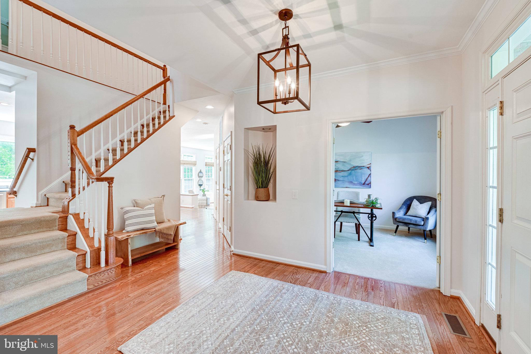 Foyer leads to office
