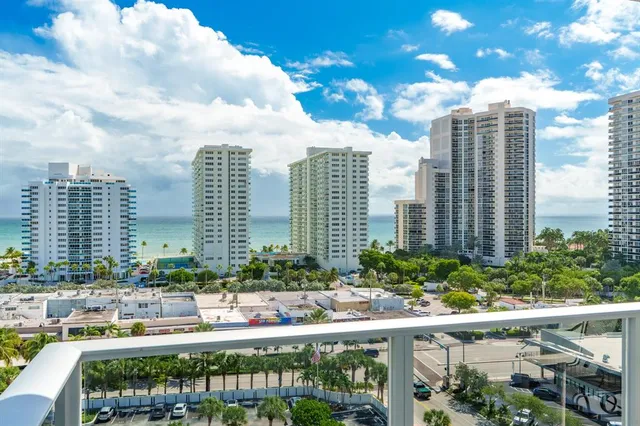 a view of city with tall buildings
