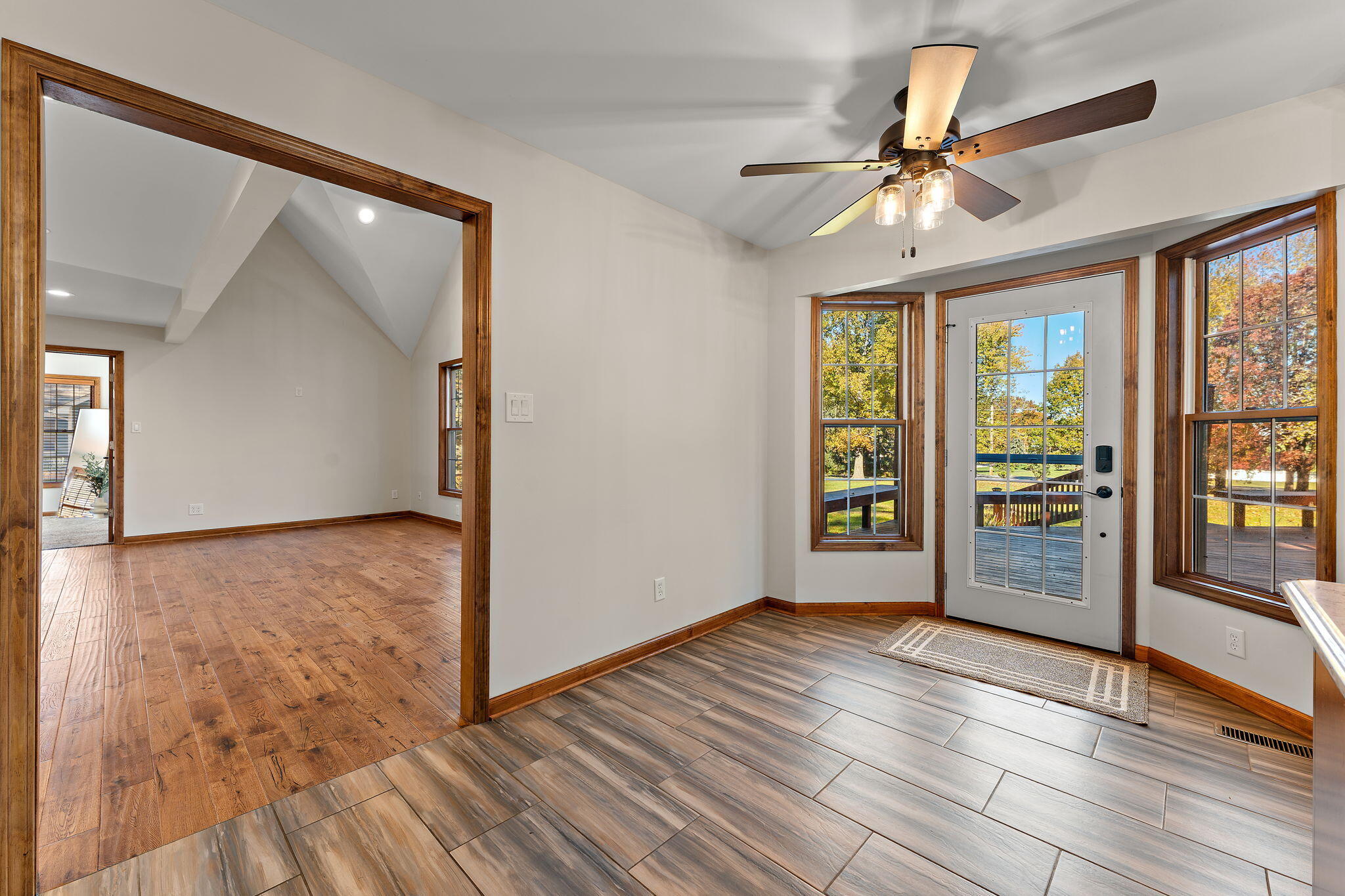 375 Reif Drive Hebron, IN 46341 - Photo 17 of 58 a view of an empty room with window and wooden floor
