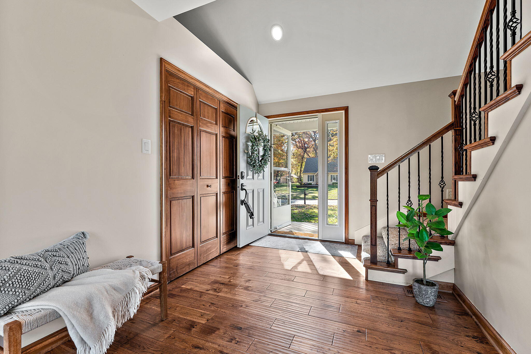 375 Reif Drive Hebron, IN 46341 - Photo 8 of 58 a living room with furniture and a potted plant