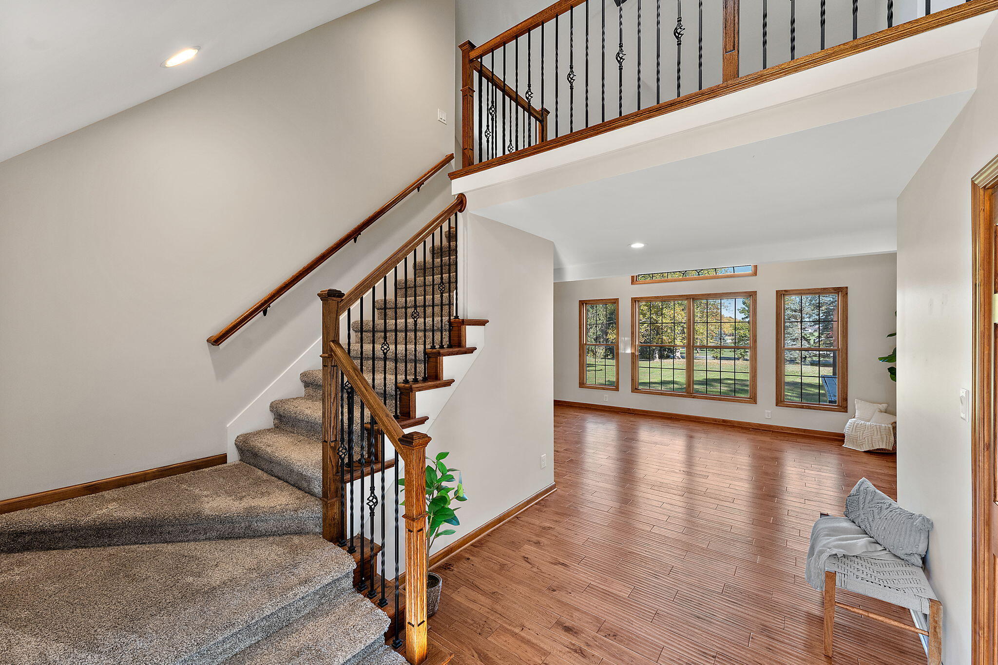 375 Reif Drive Hebron, IN 46341 - Photo 9 of 58 a view of entryway and hall with wooden floor