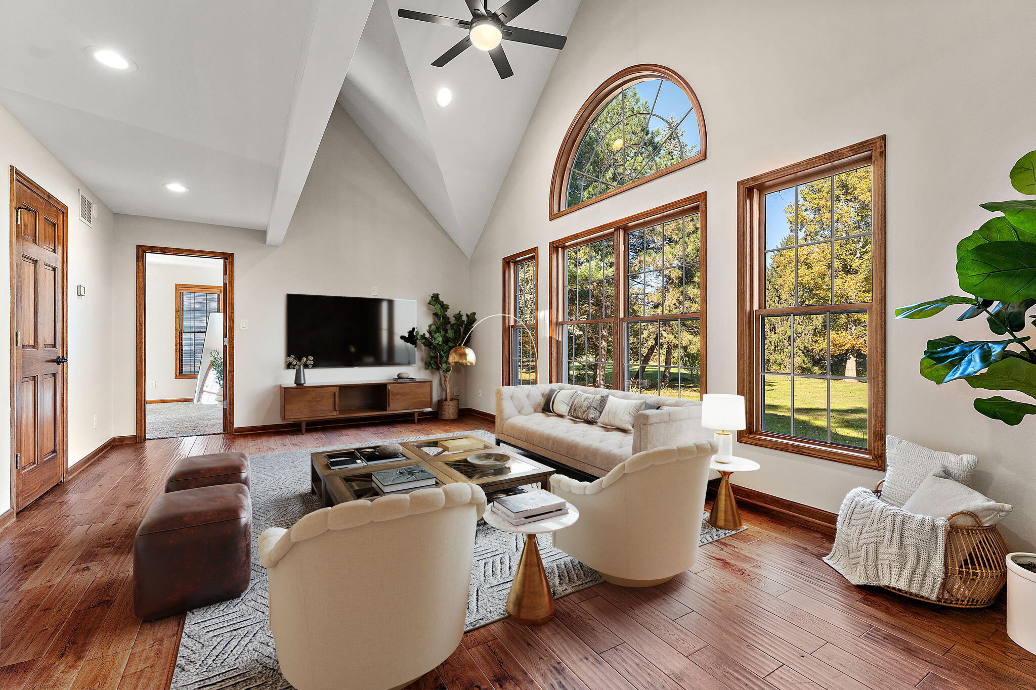 375 Reif Drive Hebron, IN 46341 - Photo 10 of 58 a living room with furniture and a flat screen tv