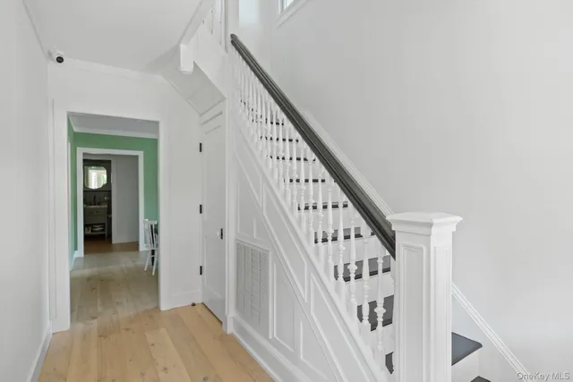 a view of an entryway with staircase