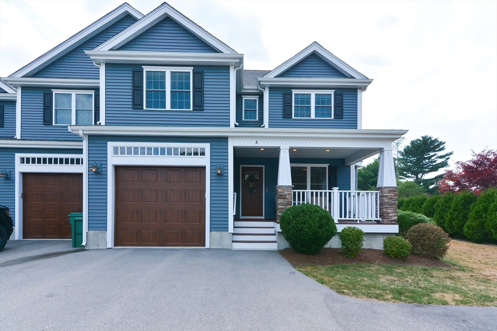 a view of a house with yard and plants