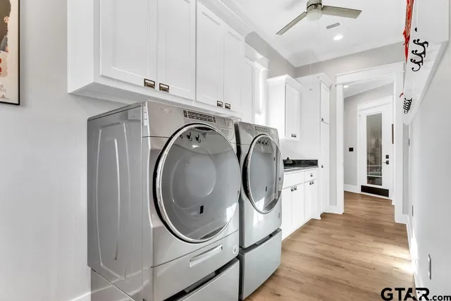 a room with storage and utility