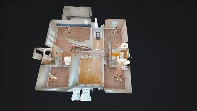 a view of a hallway with staircase