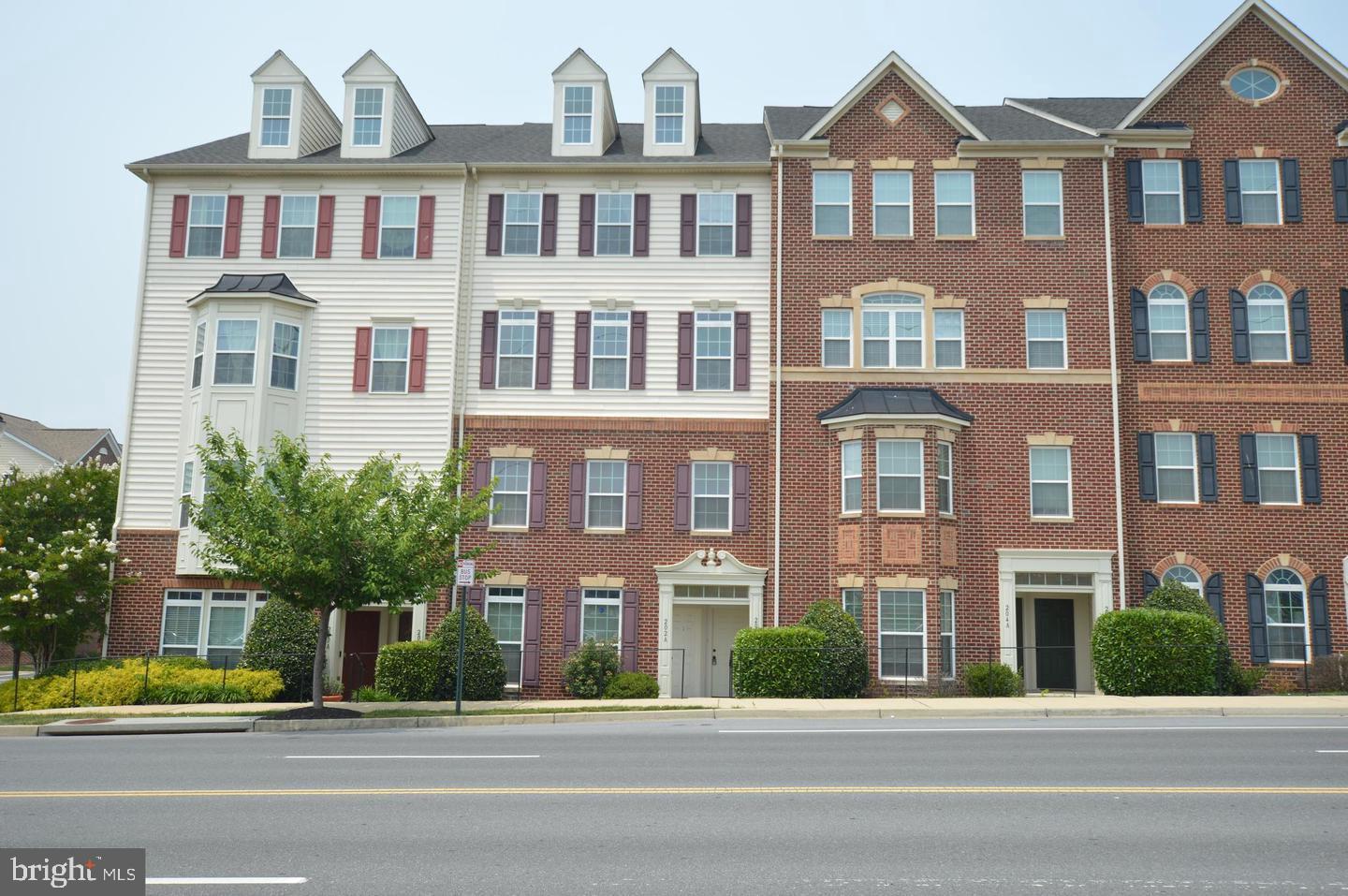 a front view of a building