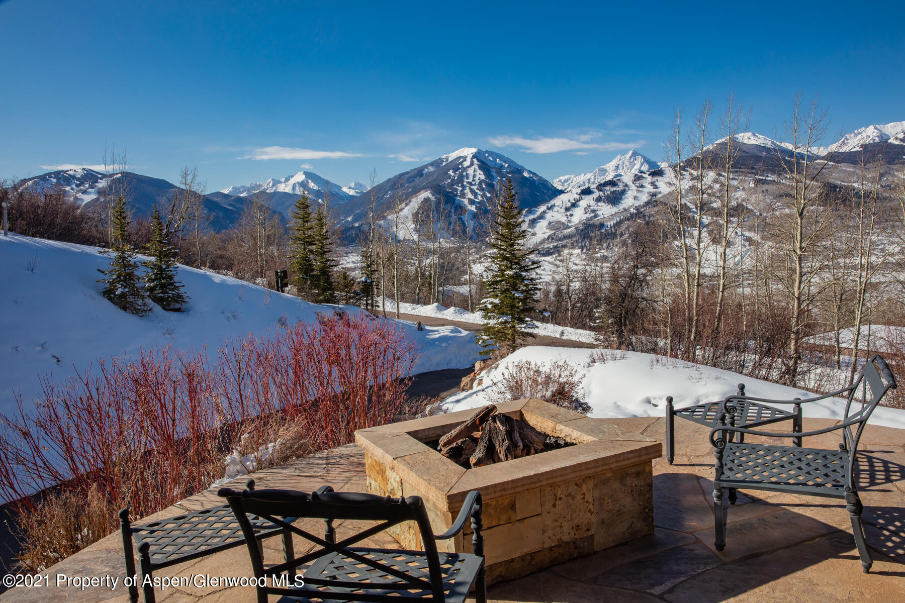 70 Larson Road Aspen, CO 81612 - Photo 36 of 64 a view of a backyard with sitting area