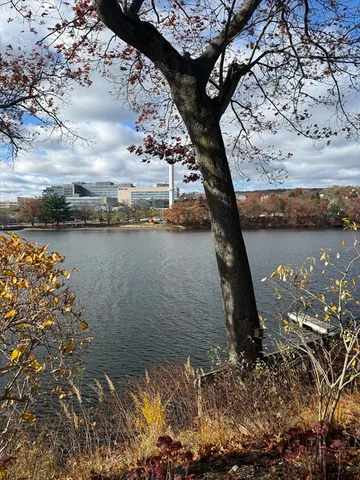 a view of a lake with an outdoor space