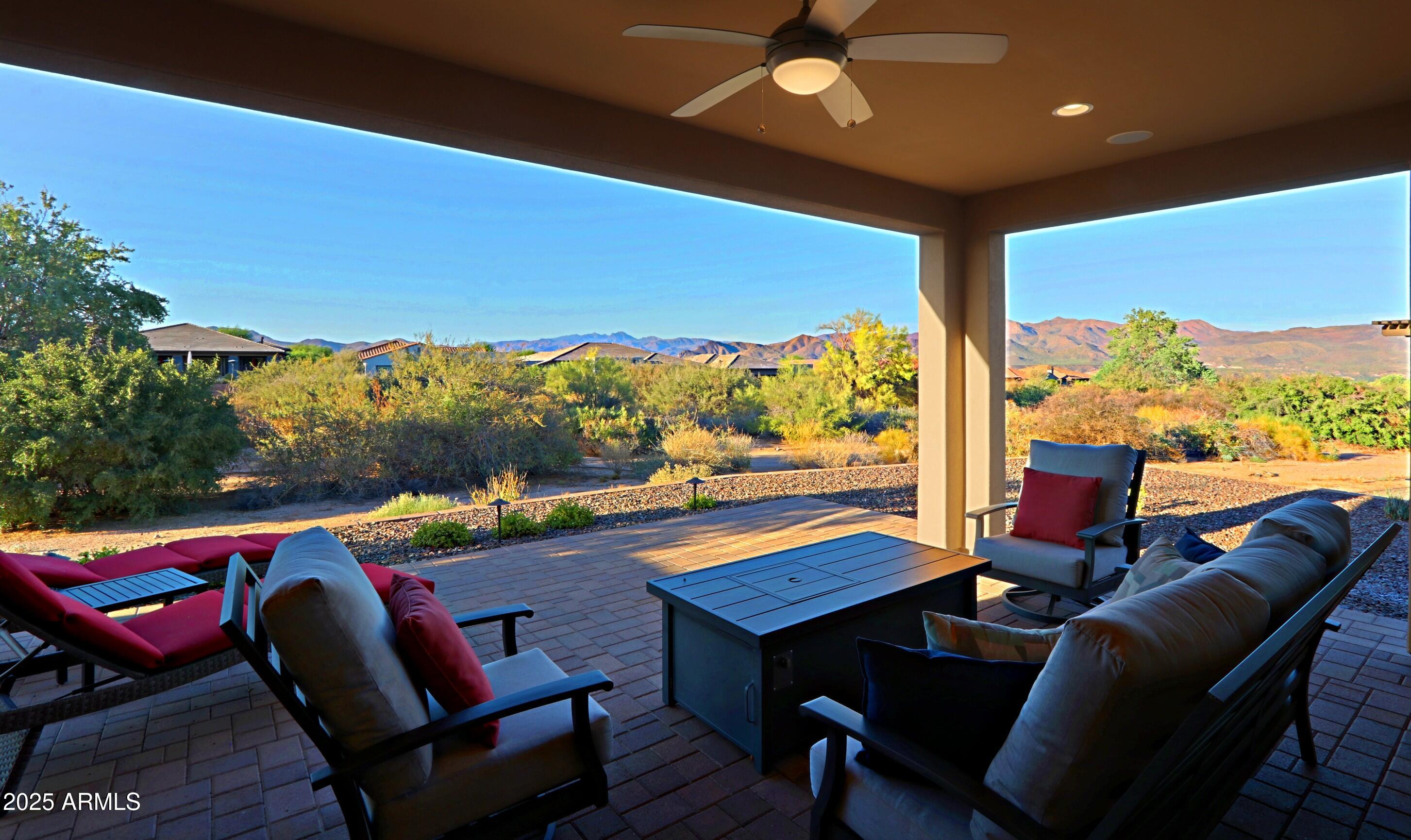 17668 East Chevelon Canyon Circle Rio Verde, AZ 85263 - Photo 35 of 59 a outdoor dining space with furniture and city view