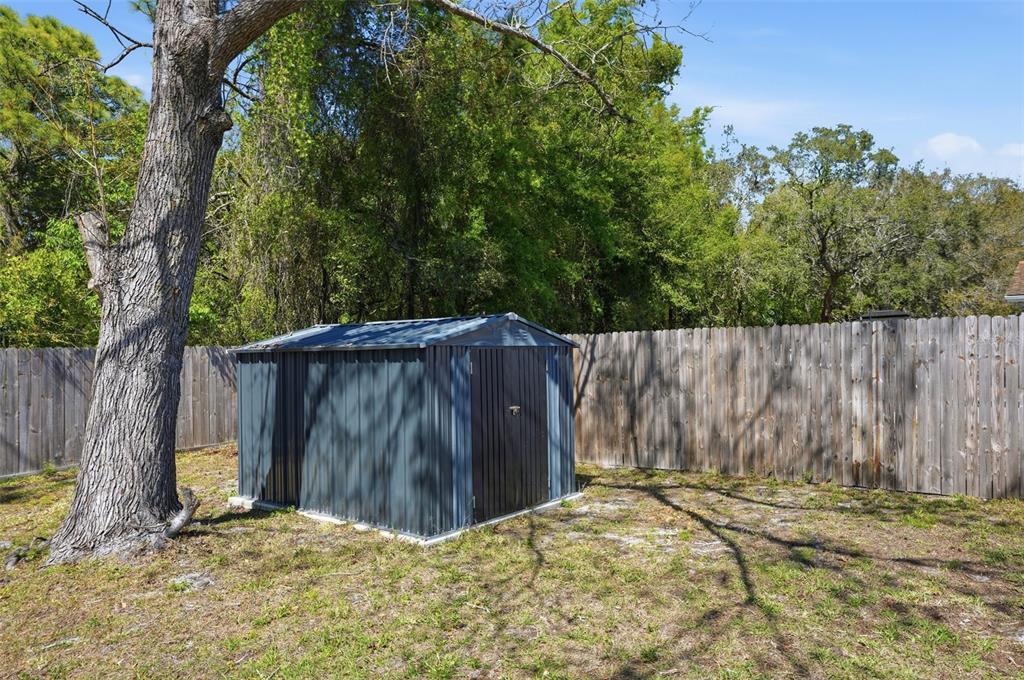 5485 Pinehurst Drive Spring Hill, FL 34606 - Photo 30 of 45 a wooden fence covered with tall trees