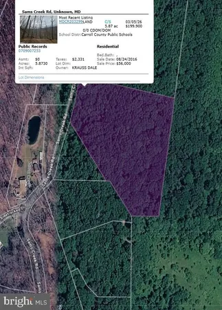 $199,900 | Parcel # 22 Parcel Road, New Windsor, MD 21776