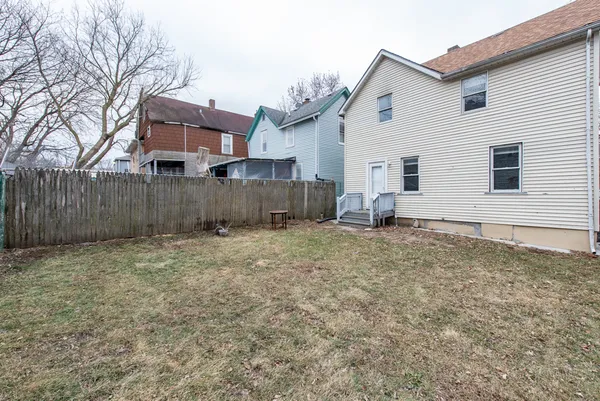 a backyard of a house