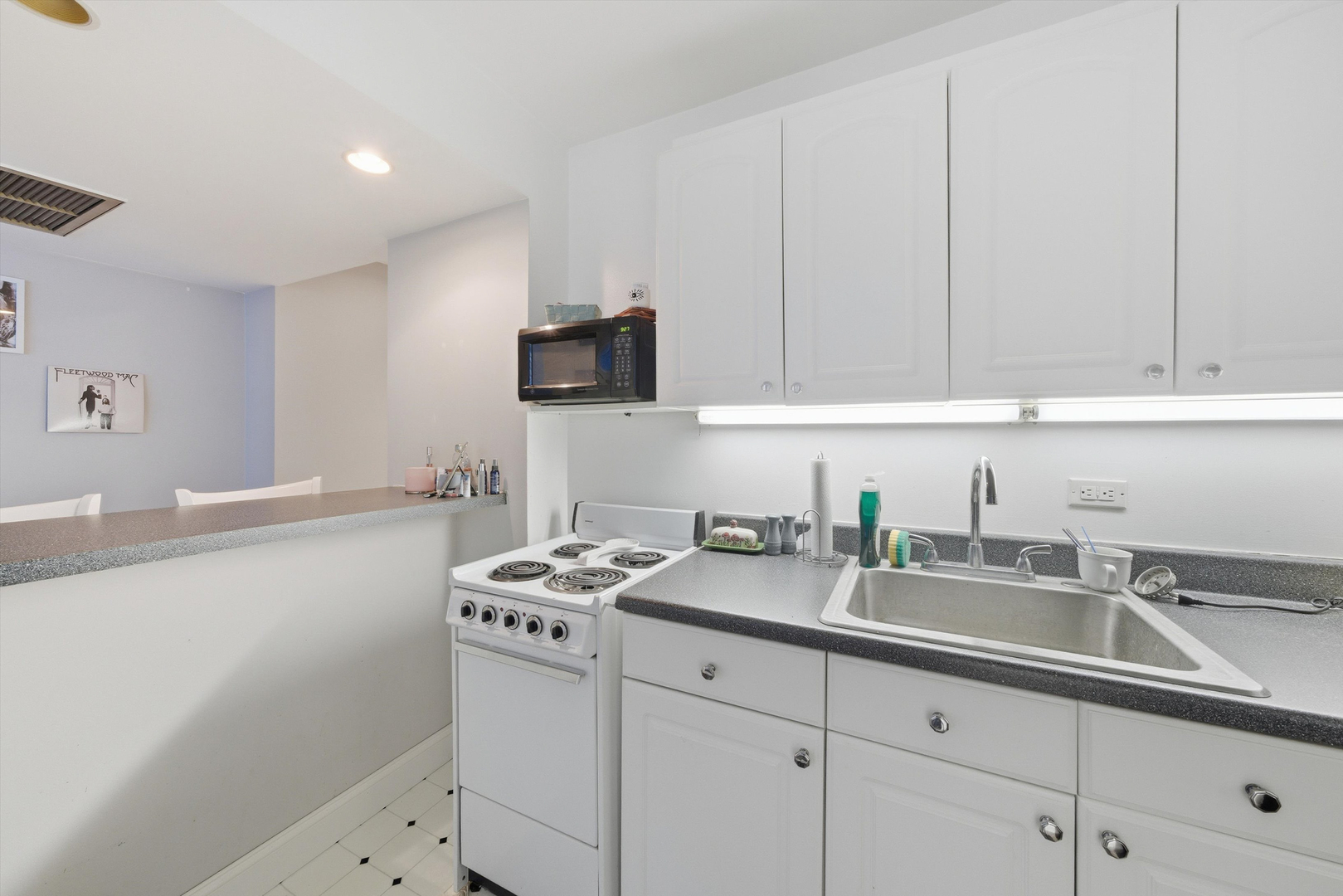 260 East Chestnut Street, Unit 406 Chicago, IL 60611 - Photo 6 of 25 a kitchen with appliances a sink and cabinets