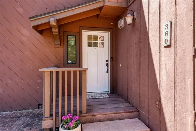 a view of a entryway door of the house