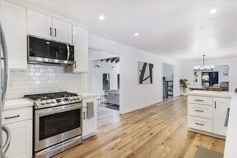 a living room with furniture and a couch