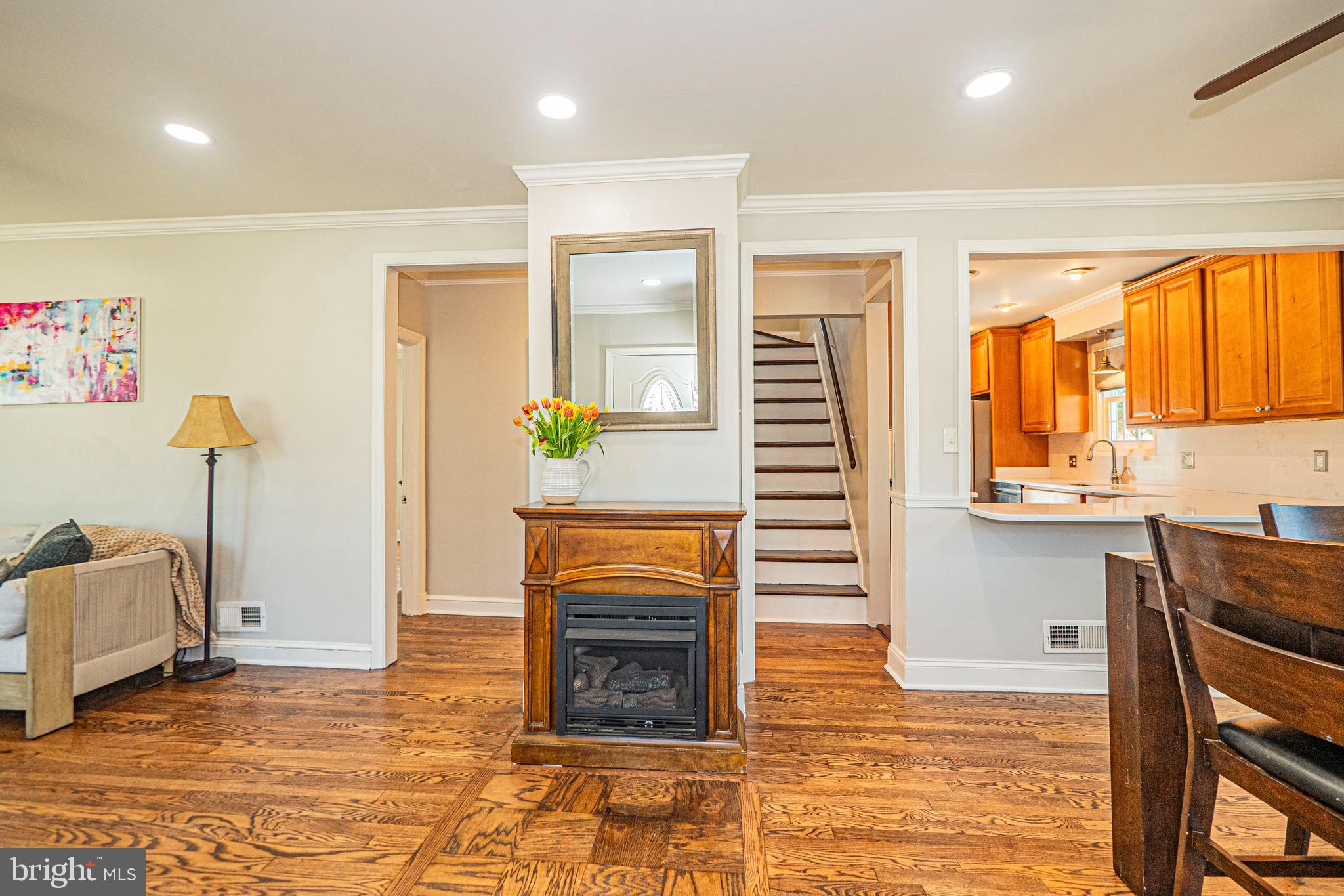 103 Nursery Road Linthicum Heights, MD 21090 - Photo 9 of 60 Main Level - Living & Dining Area w/ fireplace