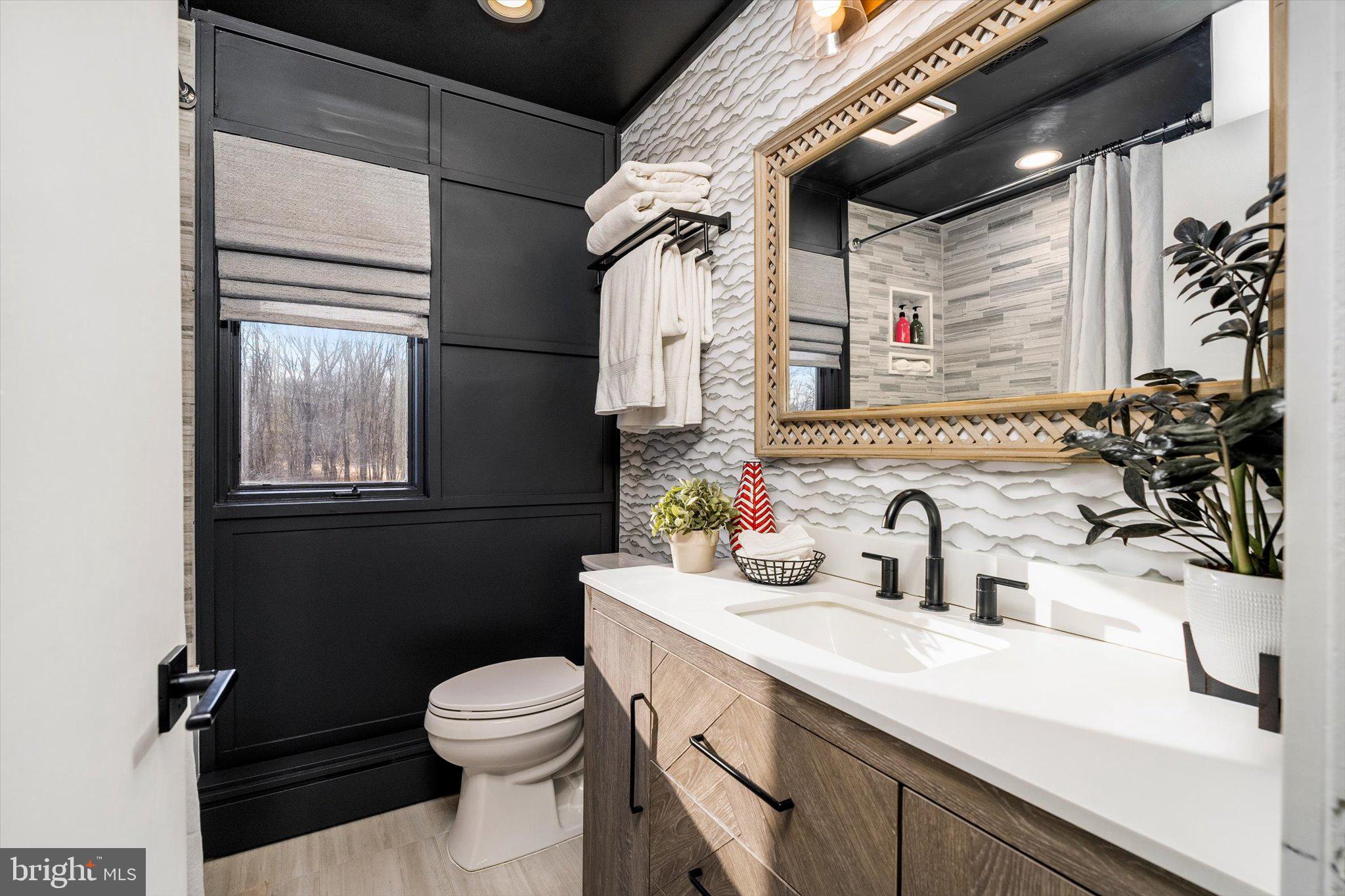 1615 Harbourton Rocktown Road Lambertville, NJ 08530 - Photo 28 of 50 a bathroom with a sink a toilet and shower