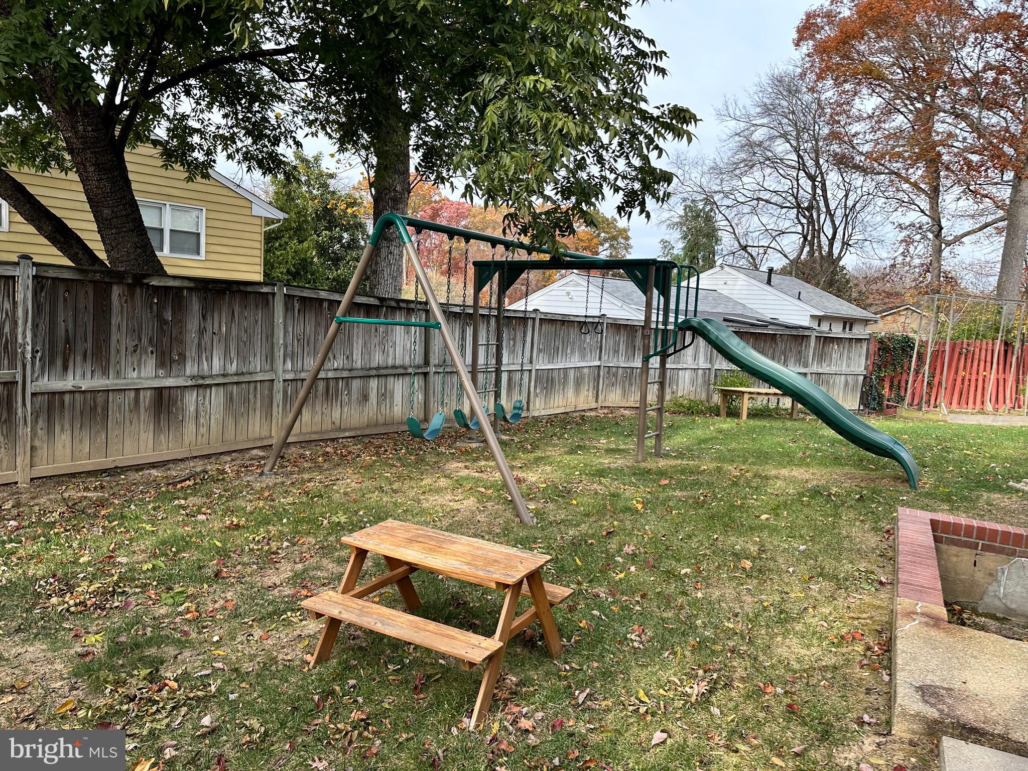 8140 Drayton Lane Springfield, VA 22151 - Photo 95 of 98 a backyard of a house with table and chairs