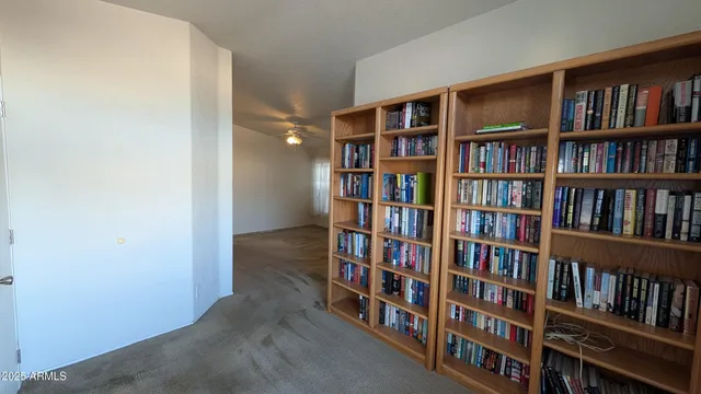 a view of room with bookshelf