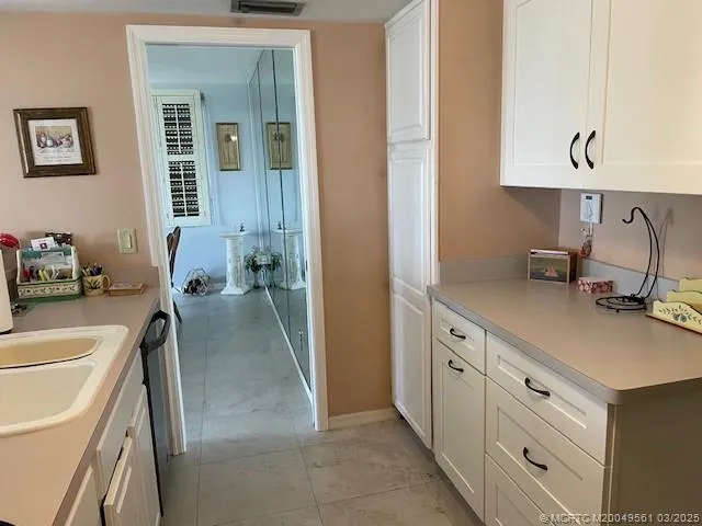 a kitchen with a sink appliances and cabinets