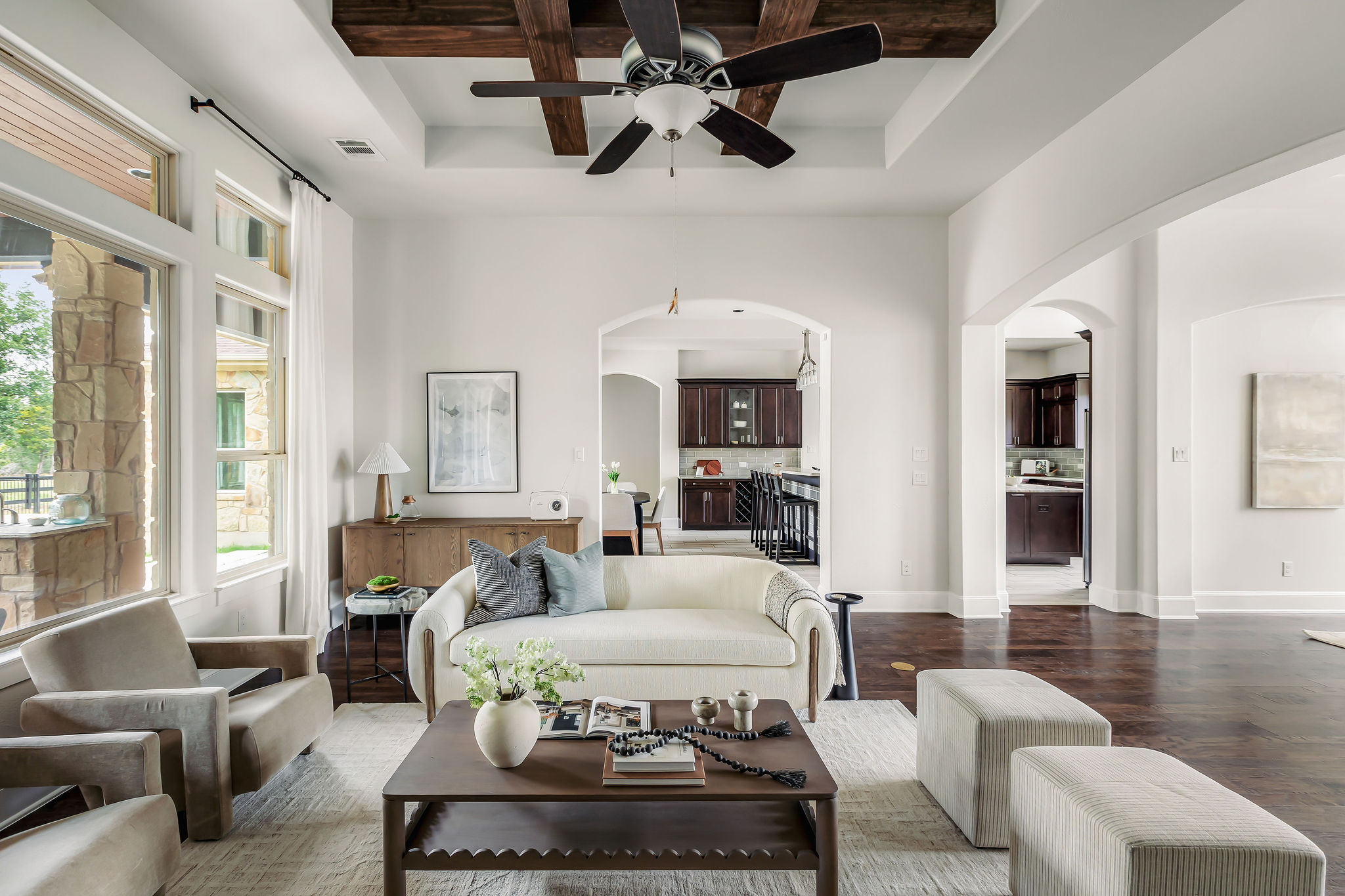 812 Jennings Branch Georgetown, TX 78633 - Photo 13 of 40 a living room with furniture and a chandelier