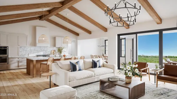 a kitchen with stainless steel appliances granite countertop a stove a sink dishwasher and cabinets with wooden floor