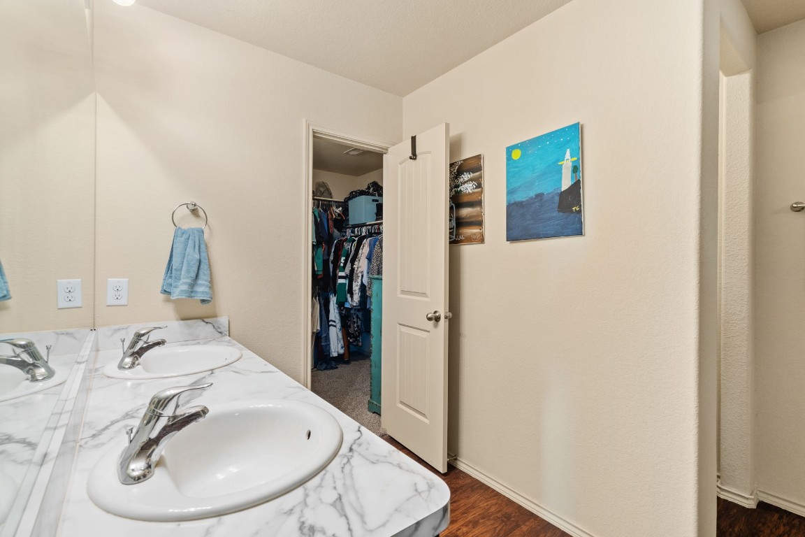 2034 Harmon Park Court Spring, TX 77373 - Photo 16 of 31 a bathroom with a sink and mirror