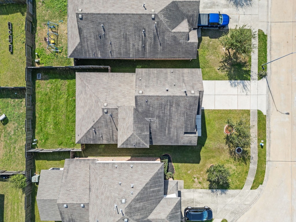 2034 Harmon Park Court Spring, TX 77373 - Photo 30 of 31 an aerial view of a house with a garden