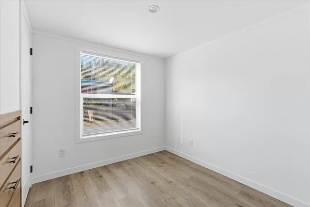 an empty room with a window