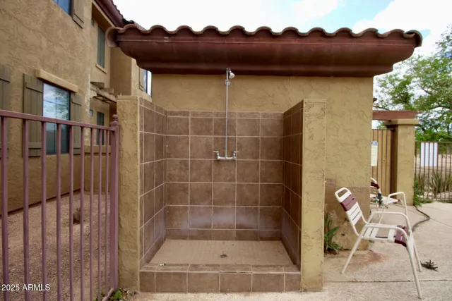 a view of bathroom with shower