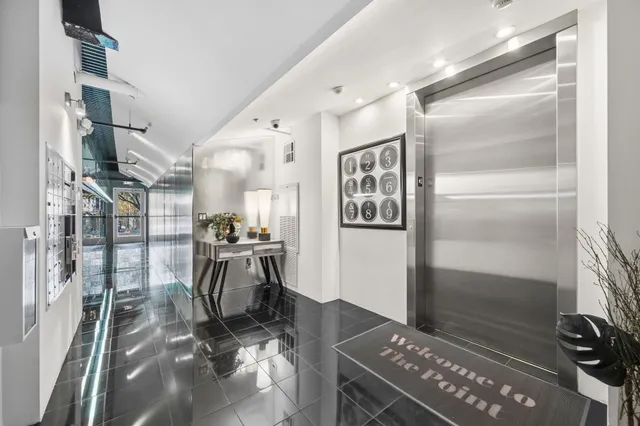 a view of a kitchen with furniture and a kitchen