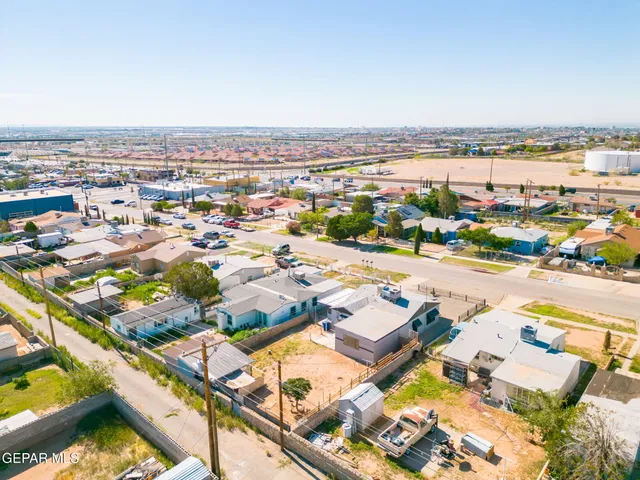 an aerial view of a city