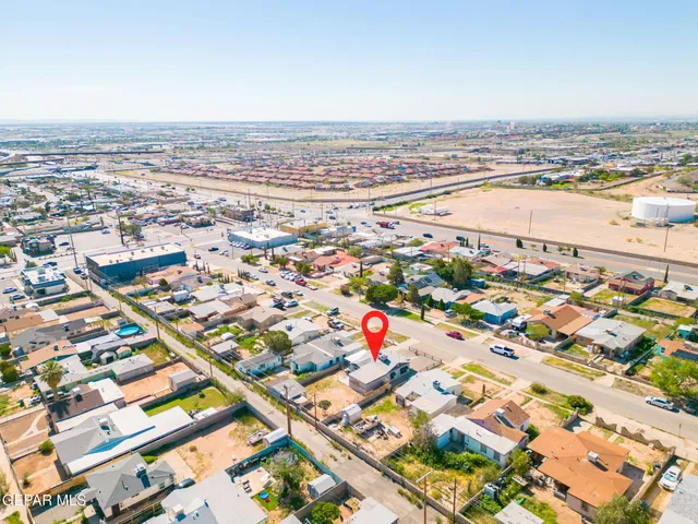 an aerial view of a city