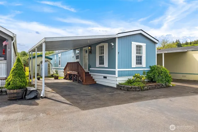 a house view with a garden space