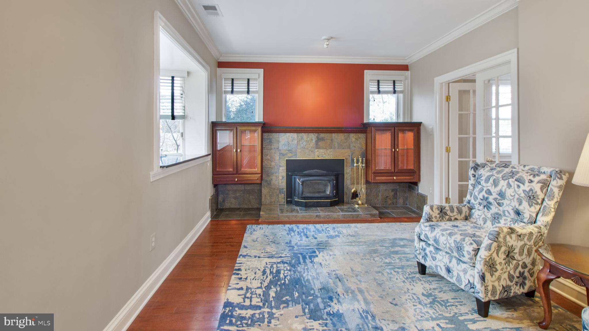 4607 Powder Mill Road Beltsville, MD 20705 - Photo 8 of 110 Custom Lighted Cabinets around the Wood Stove