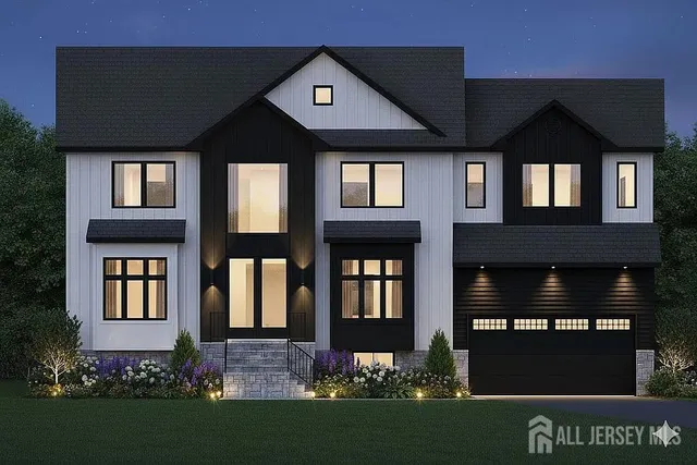 a front view of a house